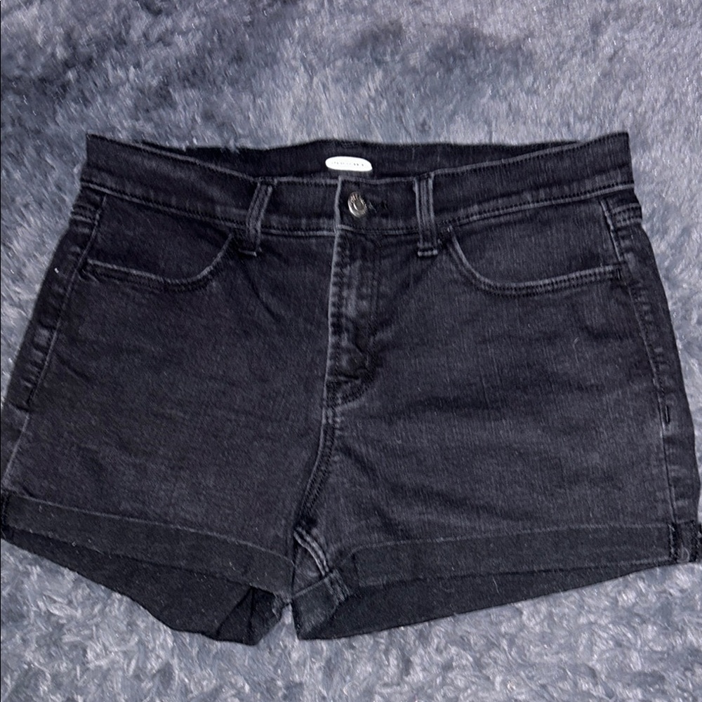Classic Black Denim Women's Shorts